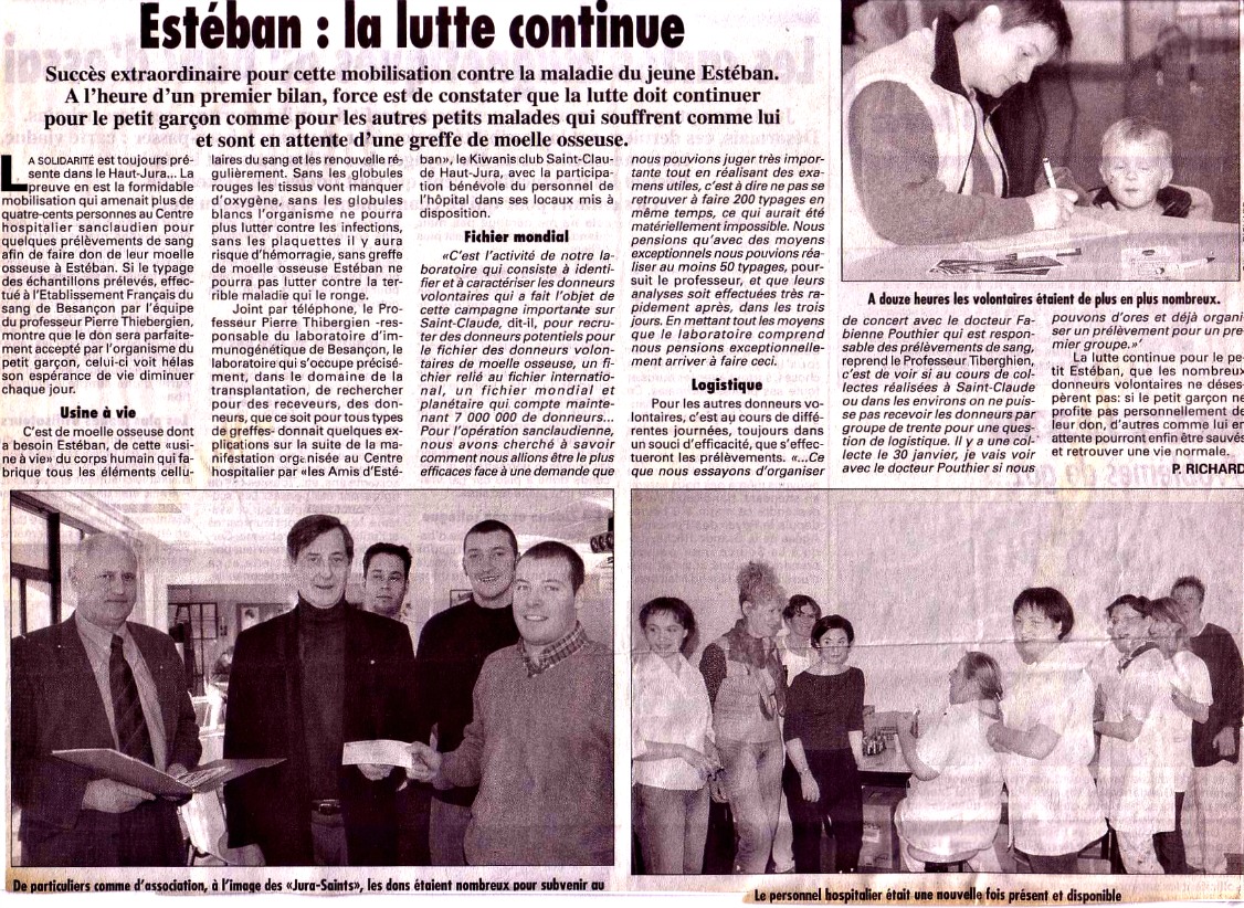 ESTEBAN Moelle Osseuse janvier 2002